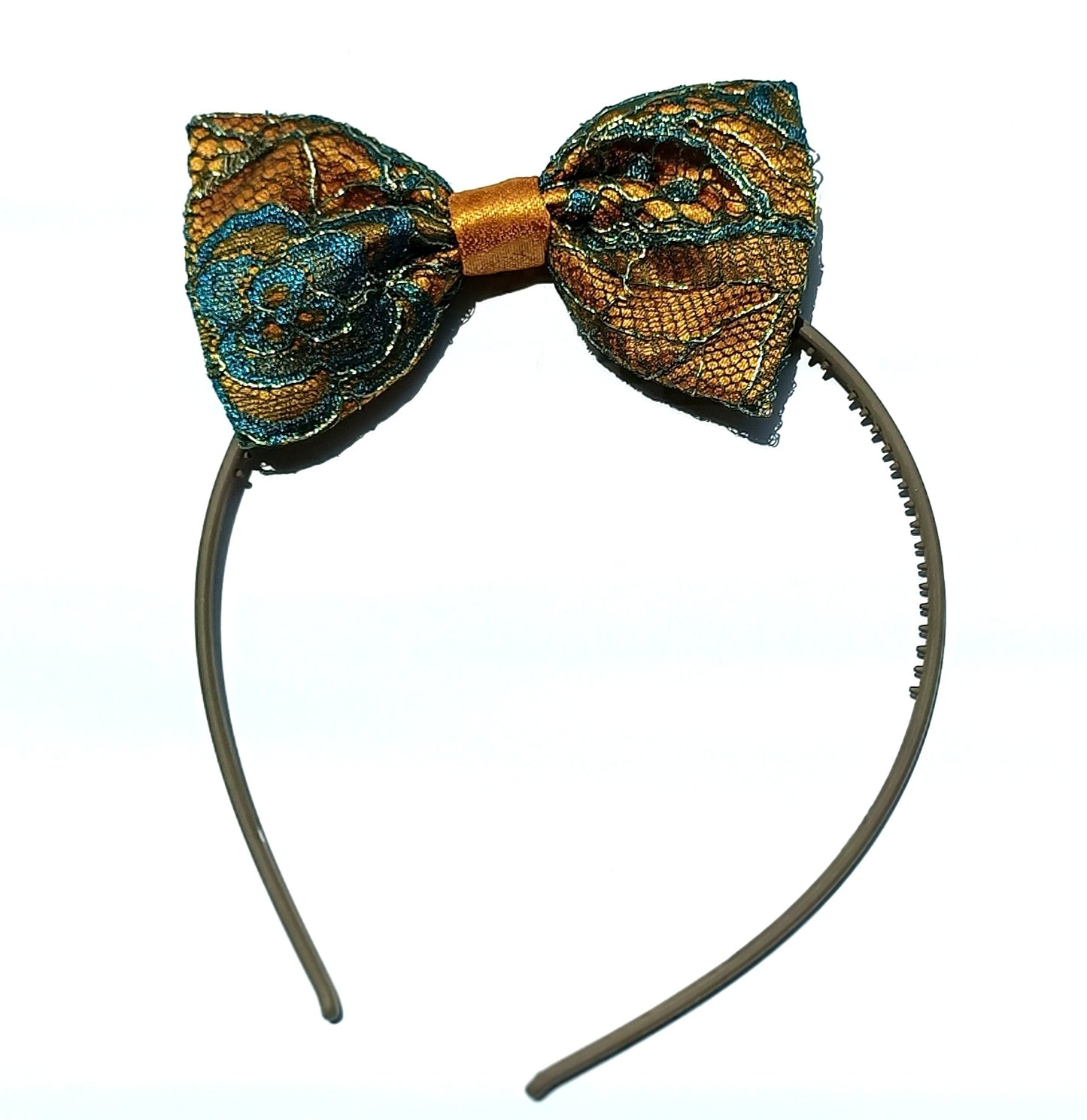 Tribulus - Hairband with a bow made from finest Italian and French fabrics and laces
