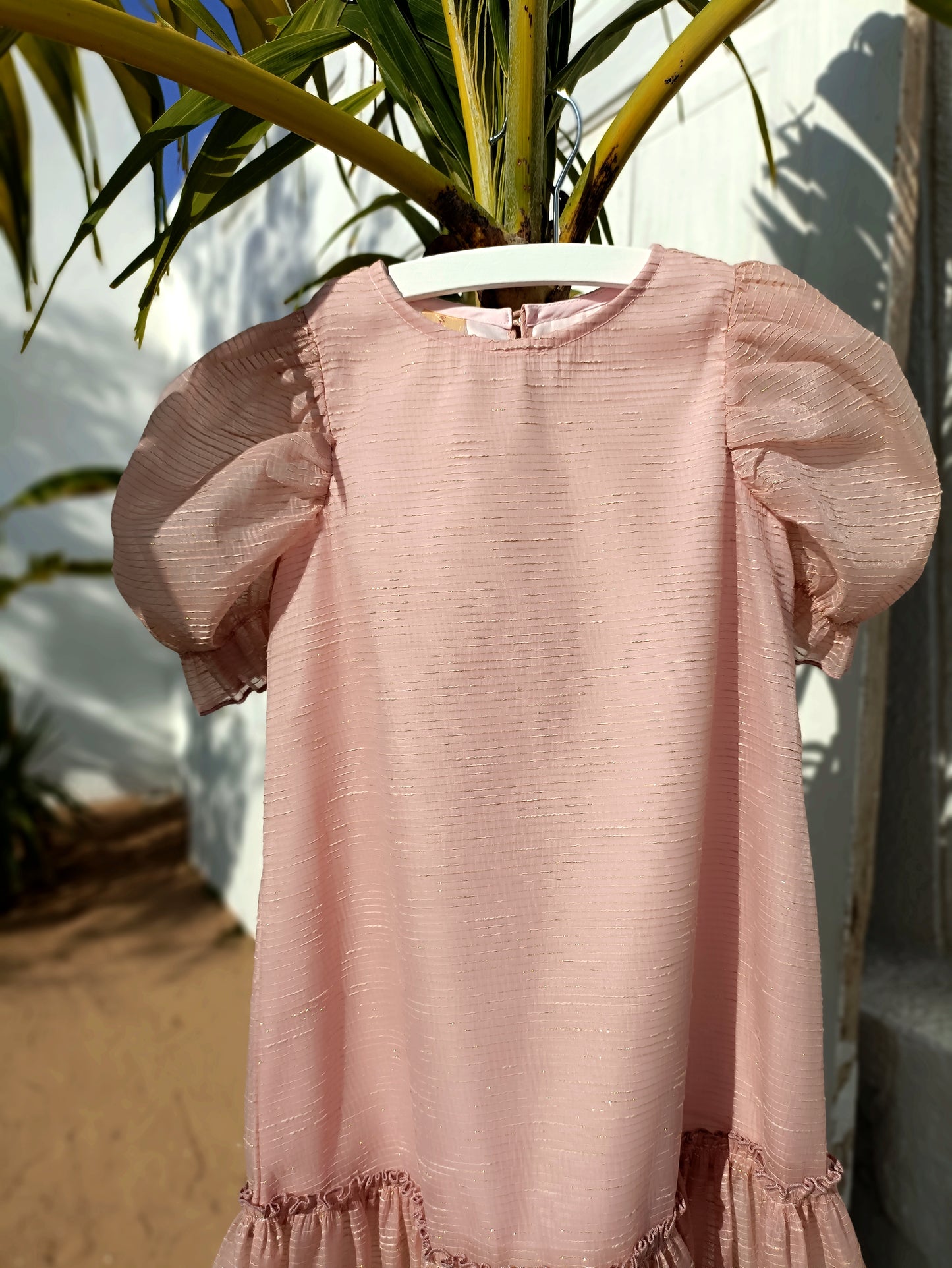 Gladiola - Organza Dress with Puffy Sleeves 