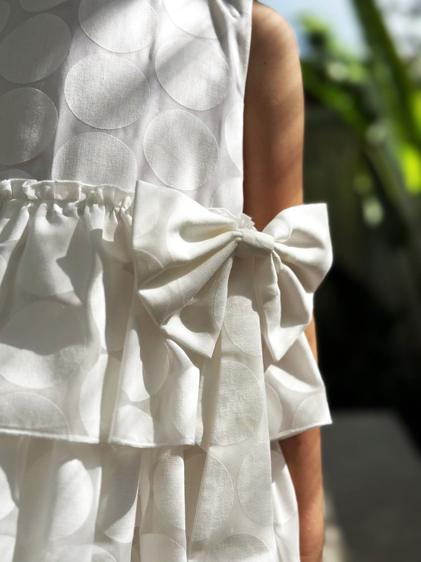 Dahlia - Dahlia - Ruffle Cotton Dress with Big Polka Dots