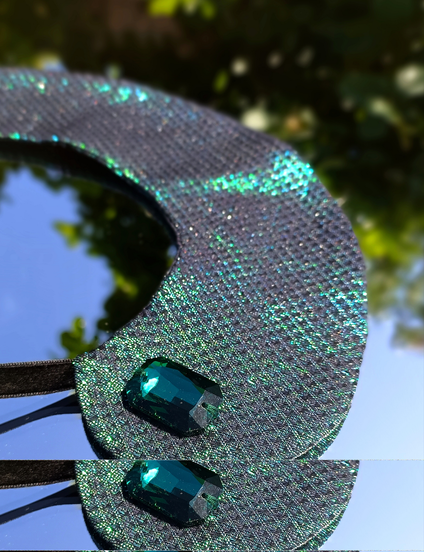 Dragonfly - Organza Collar with Emerald stones