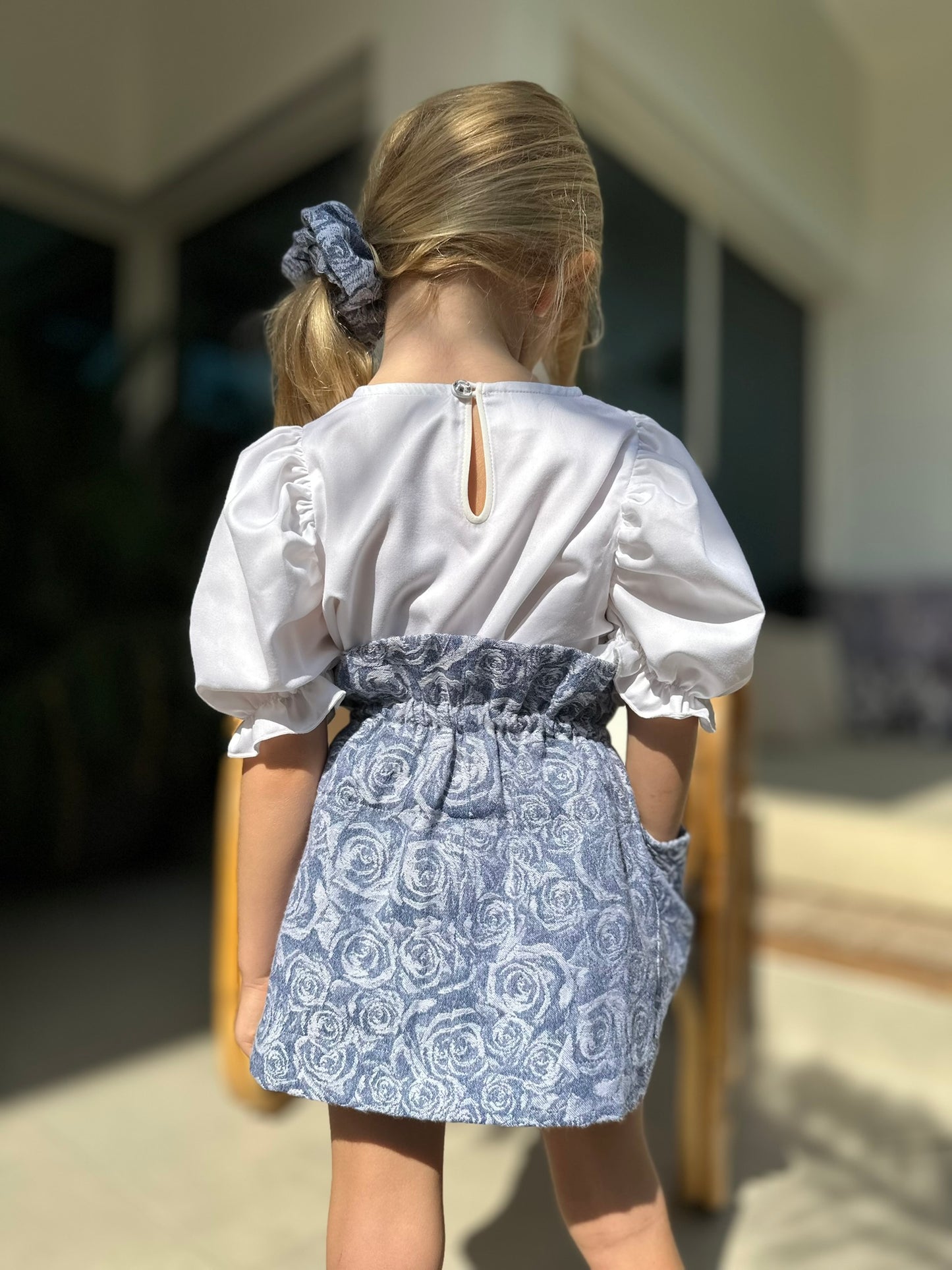 Rose-Skirt on Elastic with Side Pockets
