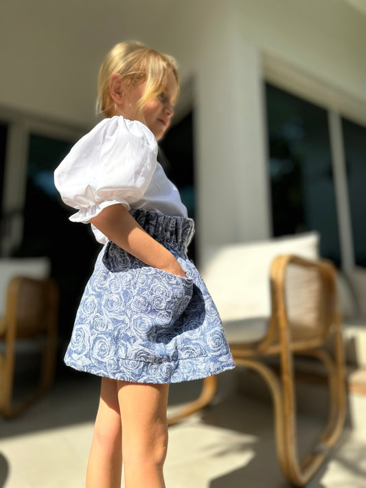 Rose-Skirt on Elastic with Side Pockets