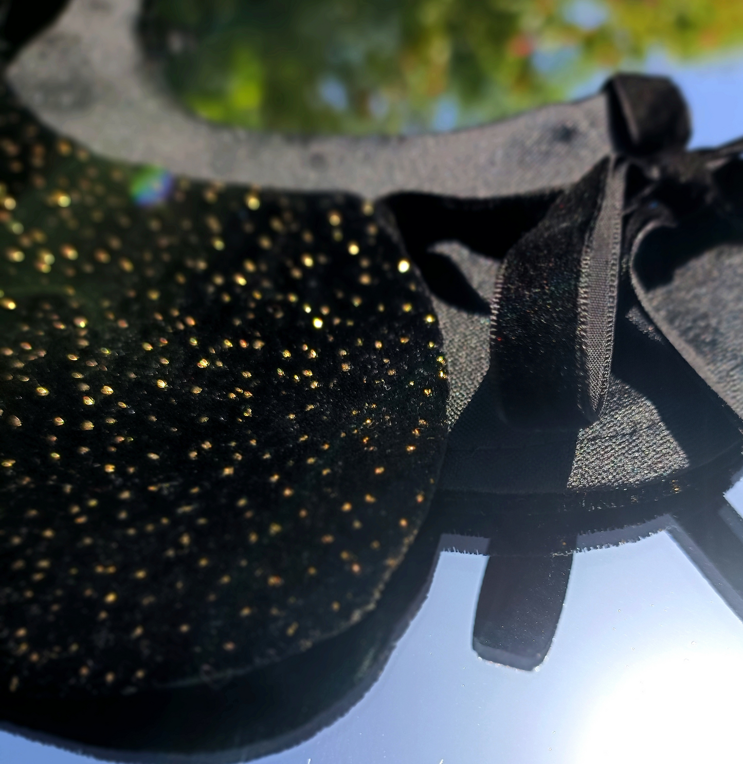 Night Sky - Velvet Collar with gold shimmers