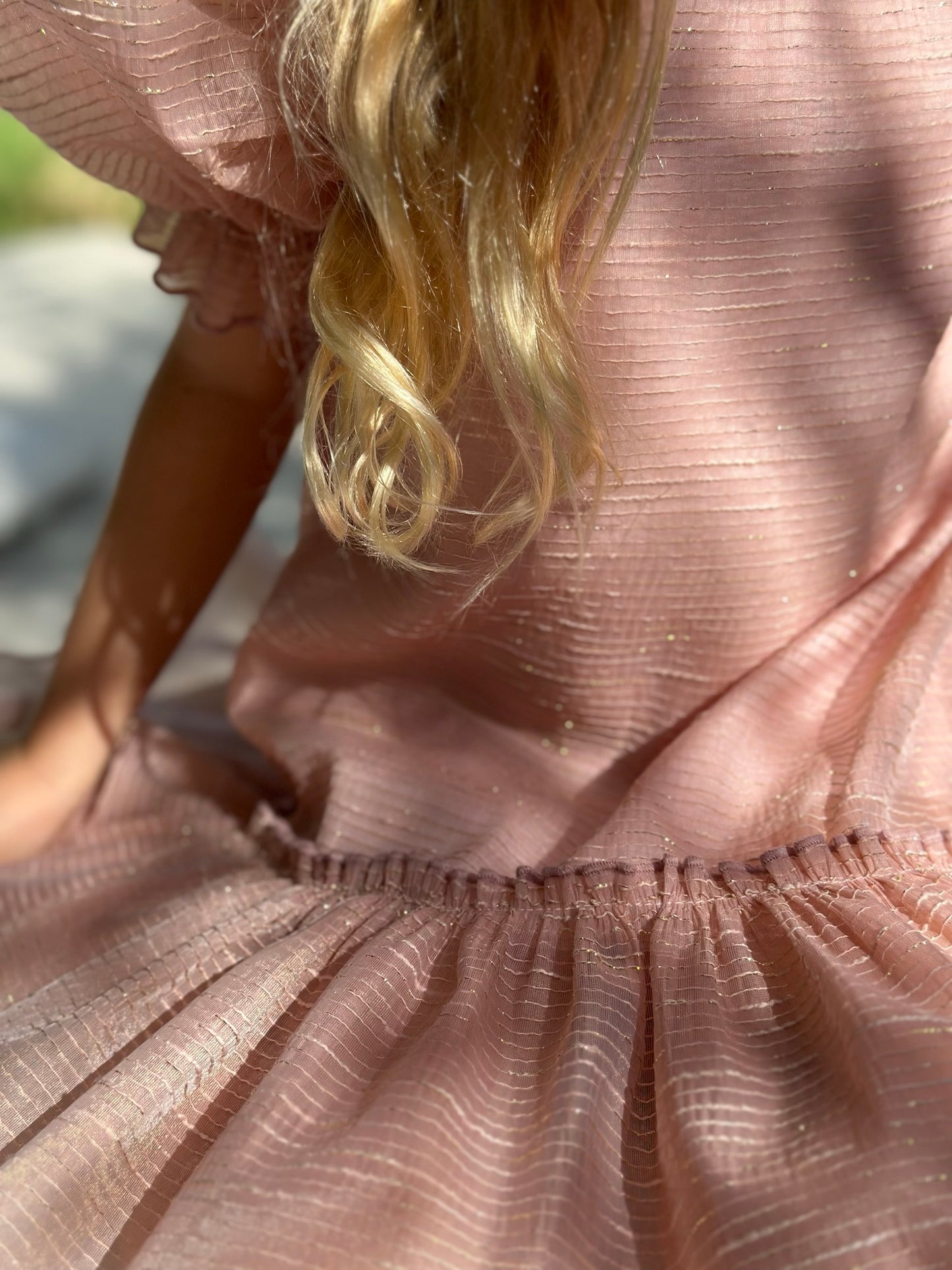 Gladiola - Organza Dress with Puffy&nbsp;Sleeves&nbsp;