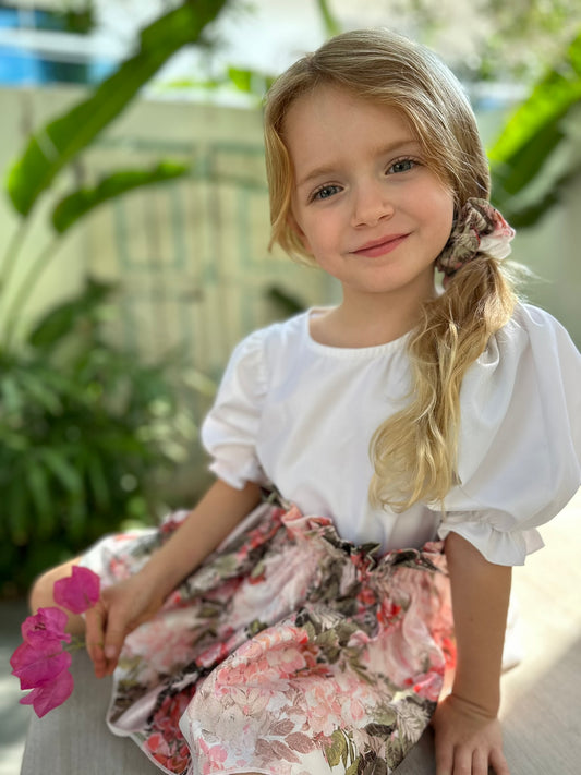 Peony- Top with Puffy Sleeves