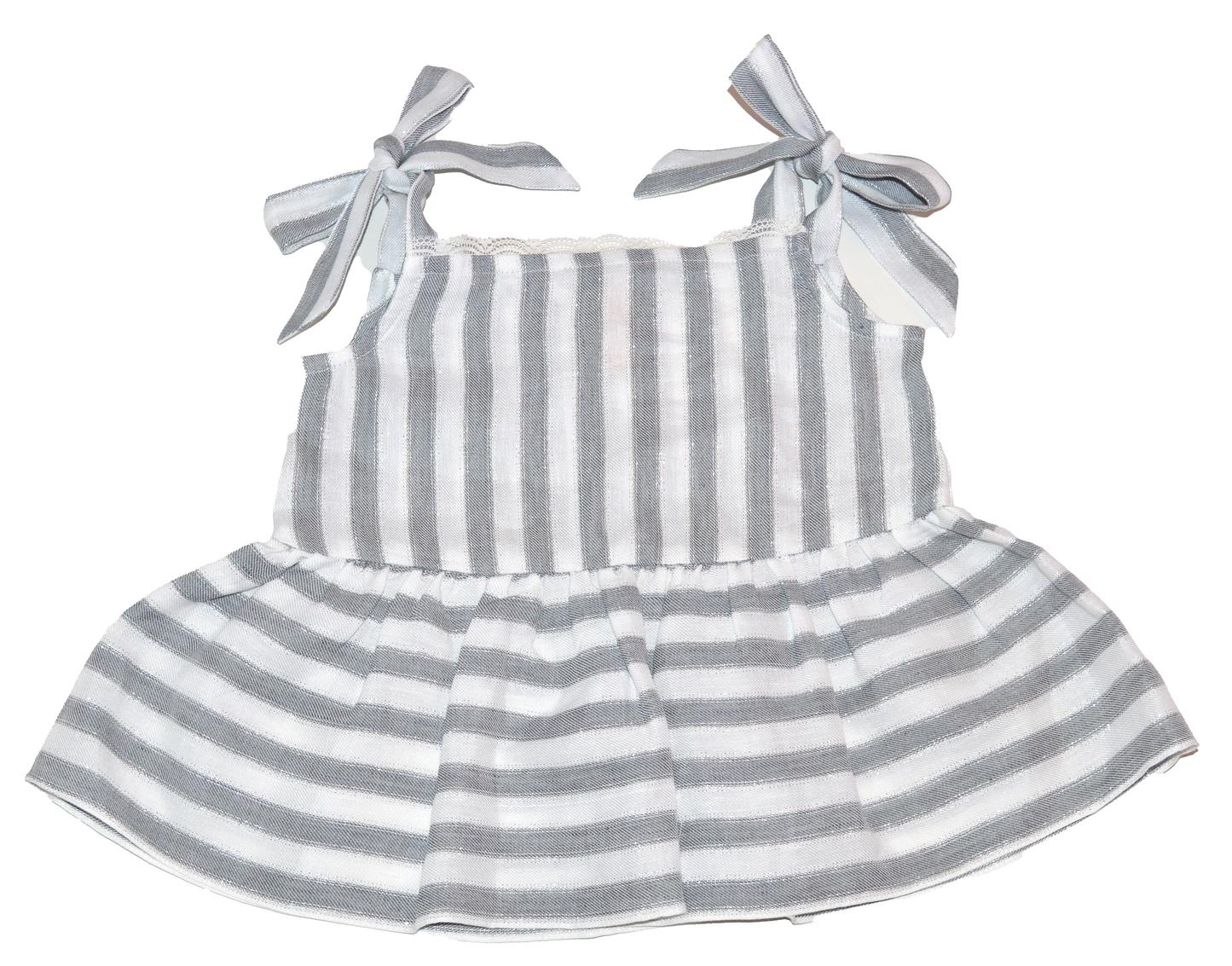 Lilly of the Valley - Line Grey Stripy Set with Lace