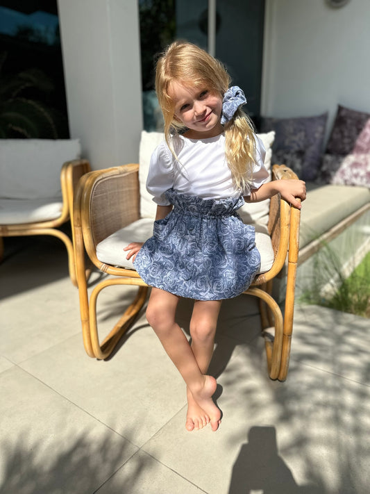 Rose-Skirt on Elastic with Side Pockets