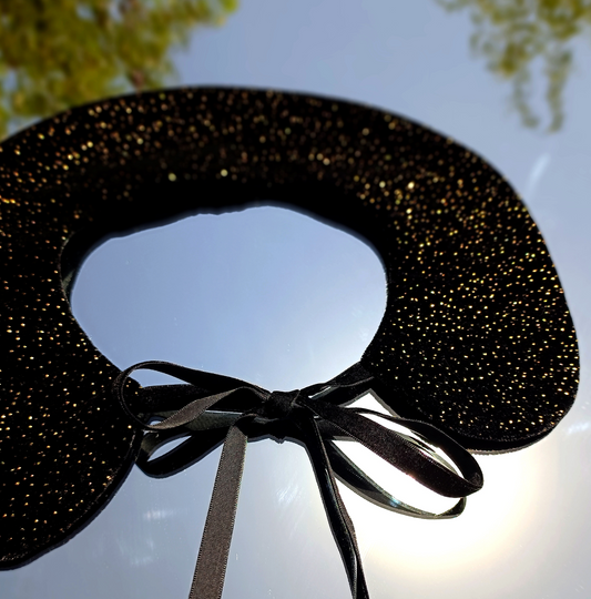 Night Sky - Velvet Collar with gold shimmers