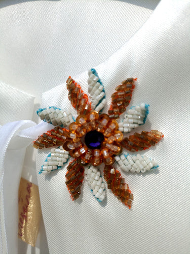 Gerbera-Jacket with Hand Embroidery
