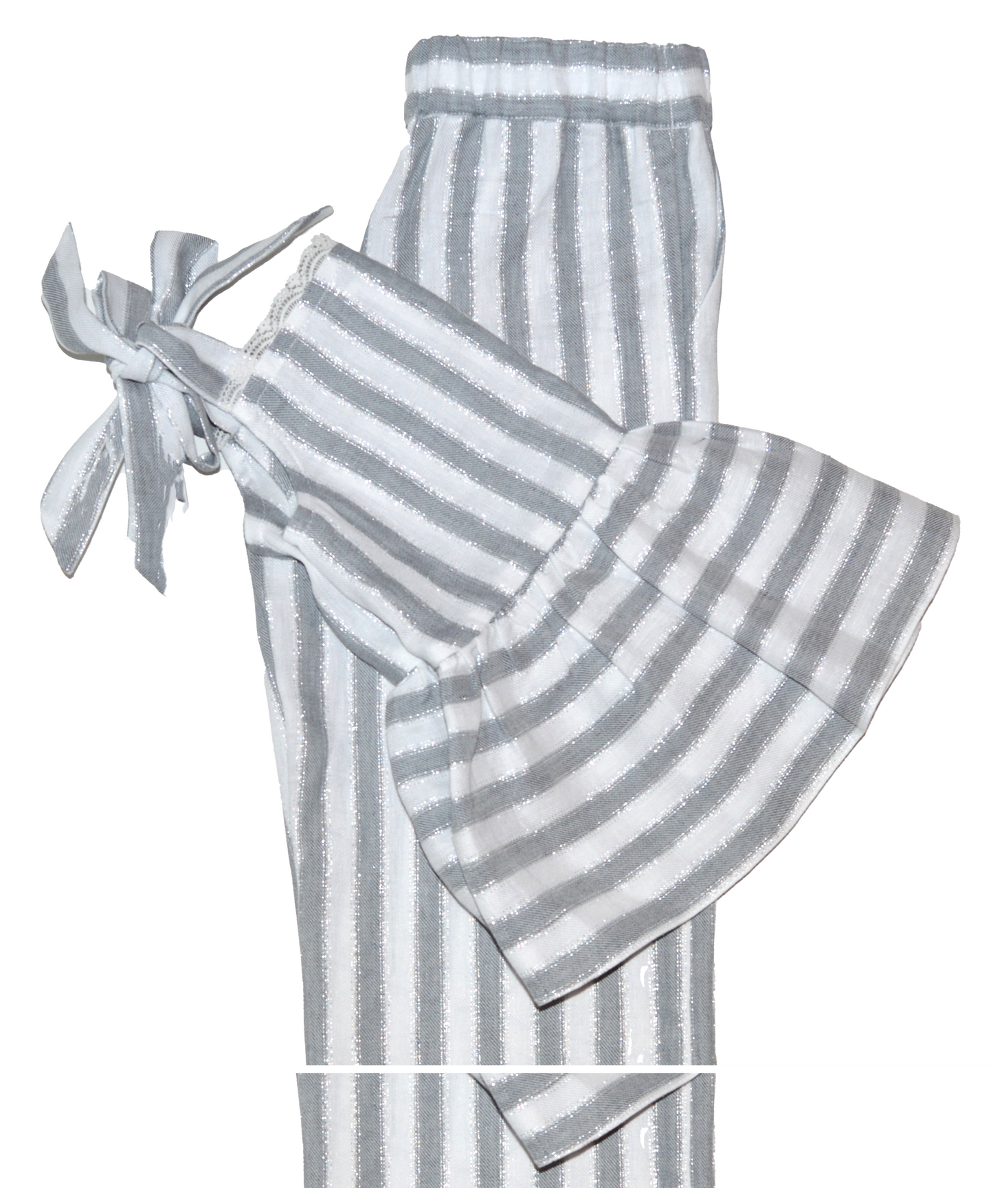 Lilly of the Valley - Line Grey Stripy Set with Lace